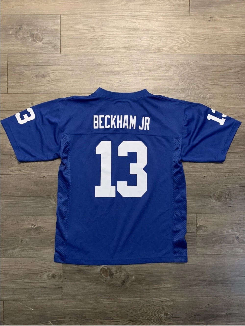 Beckham Jr. #13 youth L 18-20. blue Football Jersey